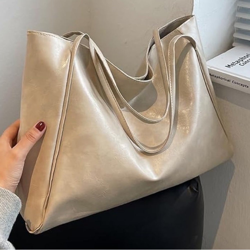 White Leather Women's Bag - Picture 2 of 3